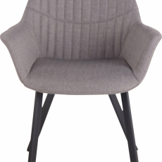 Jedálenská stolička Lancy, textil, šedá - 2