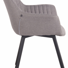 Jedálenská stolička Lancy, textil, šedá - 3