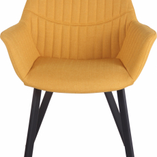 Jedálenská stolička Lancy, textil, žltá - 2