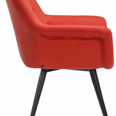 Jedálenská stolička Langford, syntetická koža, červená - 3
