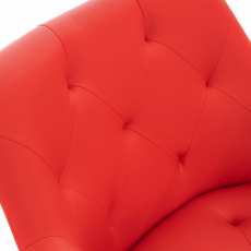 Jedálenská stolička Langford, syntetická koža, červená - 4