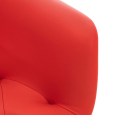 Jedálenská stolička Langford, syntetická koža, červená - 6