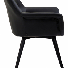 Jedálenská stolička Langford, syntetická koža, čierna - 3