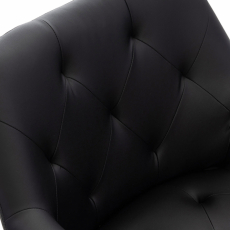 Jedálenská stolička Langford, syntetická koža, čierna - 4