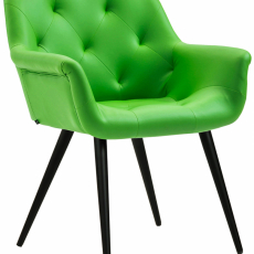Jedálenská stolička Langford, syntetická koža, zelená - 1