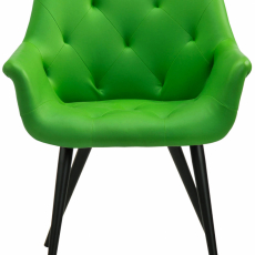 Jedálenská stolička Langford, syntetická koža, zelená - 2