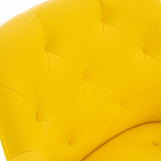 Jedálenská stolička Langford, syntetická koža, žltá - 4