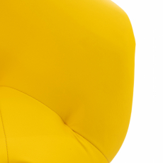 Jedálenská stolička Langford, syntetická koža, žltá - 6