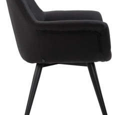 Jedálenská stolička Langford, textil, čierna - 3