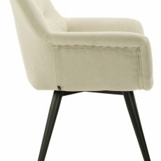 Jedálenská stolička Langford, textil, krémová - 3