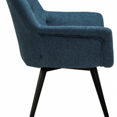 Jedálenská stolička Langford, textil, modrá - 3
