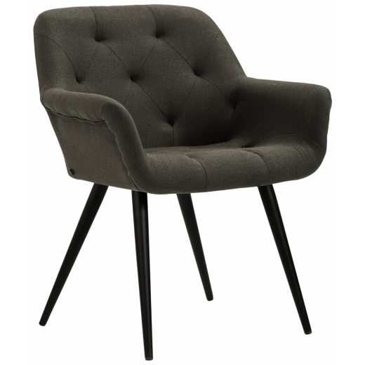 Jedálenská stolička Langford, textil, tmavo šedá - 1