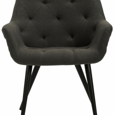 Jedálenská stolička Langford, textil, tmavo šedá - 2