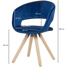 Jedálenská stolička Larisa, modrá - 3