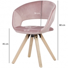 Jedálenská stolička Larisa, ružová - 3