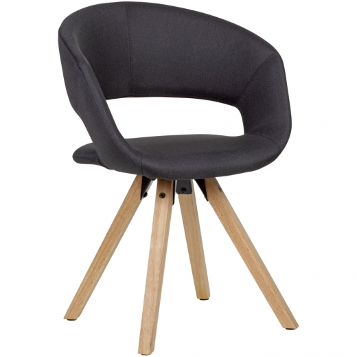 Jedálenská stolička Larisa, textil, čierna - 1