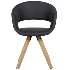 Jedálenská stolička Larisa, textil, čierna - 2