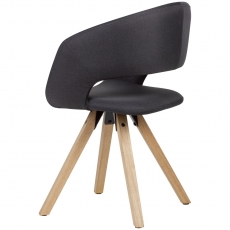 Jedálenská stolička Larisa, textil, čierna - 5