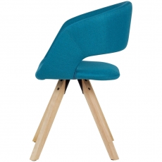Jedálenská stolička Larisa, textil, modrá - 4