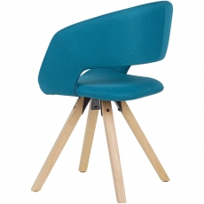 Jedálenská stolička Larisa, textil, modrá - 5