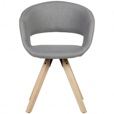 Jedálenská stolička Larisa, textil, sivá - 2