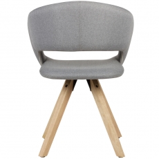 Jedálenská stolička Larisa, textil, sivá - 6