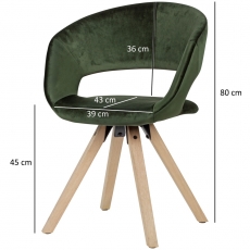 Jedálenská stolička Larisa, zelená - 3