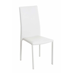 Jedálenská stolička Leona, biela