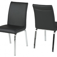 Jedálenská stolička Leona (SET 4 ks) čierna - 2