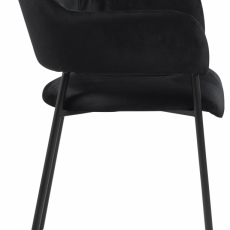 Jedálenská stolička Lima (SET 2ks), tkanina, čierna - 9