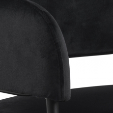 Jedálenská stolička Lima (SET 2ks), tkanina, čierna - 11