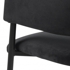 Jedálenská stolička Lima (SET 2ks), tkanina, čierna - 14