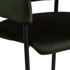 Jedálenská stolička Lima (SET 2ks), zamat, zelená - 4