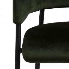 Jedálenská stolička Lima (SET 2ks), zamat, zelená - 6