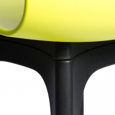 Jedálenská stolička Limone, podnož PP, limetková / čierna - 3