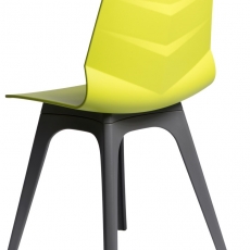 Jedálenská stolička Limone, podnož PP, limetková/sivá - 2