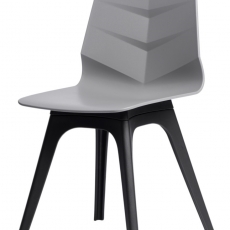 Jedálenská stolička Limone, podnož PP, sivá/čierna - 1