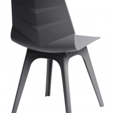Jedálenská stolička Limone, podnož PP, sivá/sivá - 2