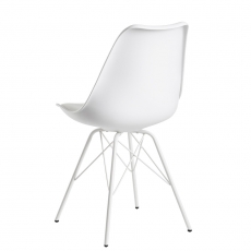 Jedálenská stolička Lina (SET 2 ks), syntetická koža, biela - 7