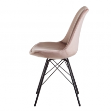 Jedálenská stolička Lina (SET 2 ks), zamat, ružová - 6