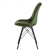 Jedálenská stolička Lina (SET 2 ks), zamat, zelená - 6