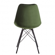 Jedálenská stolička Lina (SET 2 ks), zamat, zelená - 8