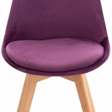 Jedálenská stolička Linares, zamat, fialová - 2