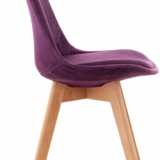 Jedálenská stolička Linares, zamat, fialová - 3