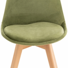 Jedálenská stolička Linares, zamat, svetlo zelená - 2