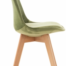 Jedálenská stolička Linares, zamat, svetlo zelená - 3