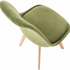 Jedálenská stolička Linares, zamat, svetlo zelená - 4