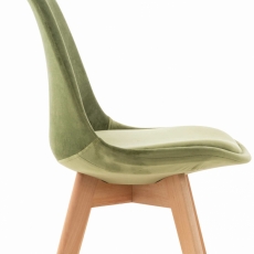 Jedálenská stolička Linares, zamat, svetlo zelená - 6