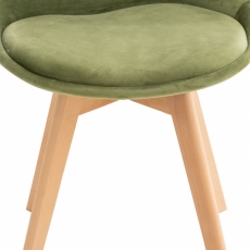 Jedálenská stolička Linares, zamat, svetlo zelená - 7