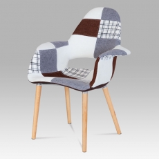 Jedálenská stolička Linh patchwork (súprava 2 ks), farebná - 1